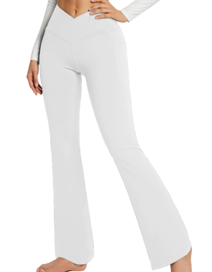 SHOPIQAT Pocket Waist Flare Leggings - Premium from shopiqat - Just $6.750! Shop now at shopiqat
